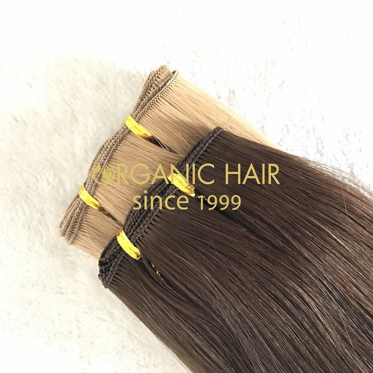 High quality human customized remy hand tied weft on sale I6